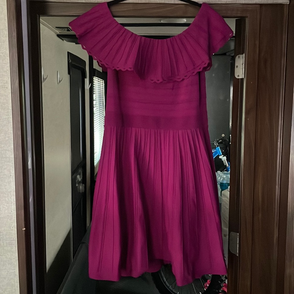 Ted Baker - Plum Dress - Size 12 (Ted 4)